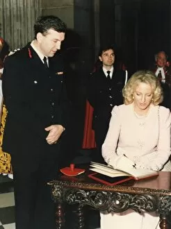 Princess Michael of Kent signing a book at St Pauls