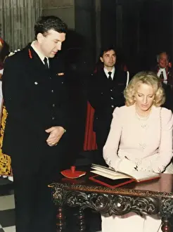 Cathedrals Prints: Princess Michael of Kent signing a book at St Pauls