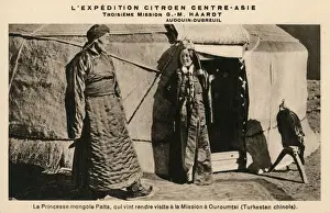 1932 Prints: Princess Nirgidma visits Citroen Central Asian Expedition