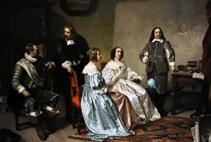 Princess of Orange visiting the workshop of Bartholomeus van