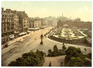 Calton Prints: Princess Street (i. e. Princes Street) and Calton Hill, Edinb