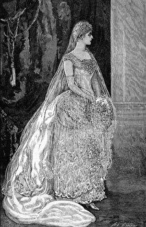 Images Dated 3rd March 2011: Princess Victoria of Hesse in her wedding dress