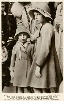 Sister Prints: Princesses Elizabeth and Margaret - George V Silver Jubilee