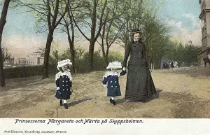 Princesses Margareta and Marta of Sweden on Skeppsholmen