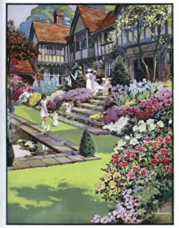 Print Users Yearbook -- idyllic garden scene