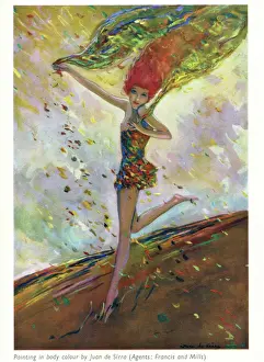 Scarf Prints: Print Users Yearbook -- red-haired woman