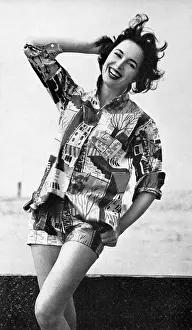 Matching Prints: Printed matching shorts and shirt outfit, 1956