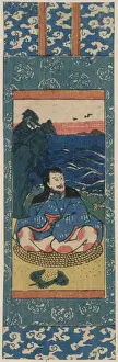 Printed miniature scroll painting of Sugawara Michizane