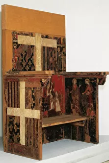 Lleida Collection: Priory chair of Blanche of Aragon and Anjou. 14th century. S
