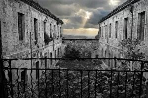 Menorca Gallery: Prison yard of the derelict military prison at La Mola