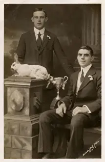 Pride Prints: A Prize-winning rabbit and two proud owners (and cup!)