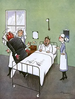 Matron Prints: The Probationer who Disagreed with the Matron, H. M. Bateman