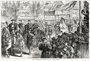 Images Dated 25th February 2021: Procession of Anne Boleyn to marry Henry VIII