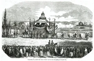 1760 Gallery: Procession of the ashes of French soldier 1760