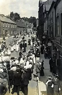 Taunton Collection: Procession on East Street, Ilminster, Somerset