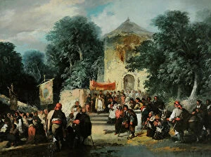 Faithful Collection: Procession at the Hermitage, 1861 by Eugenio Lucas Velazquez