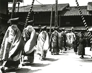 Procession of Lama Priests in Kyoto, Japan