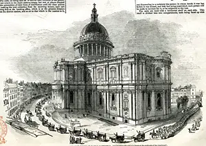 Procession of the parcel post round St Pauls Cathedral