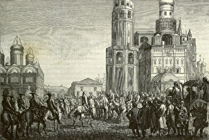 Institucional Collection: Proclamation of Catherine II (1729-96) in Moscu