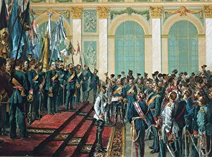 Litography Collection: Proclamation of the German Empire in Versailles