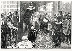 Royalist Gallery: Proclamation of King Charles II of England, in which he promised a general pardon for
