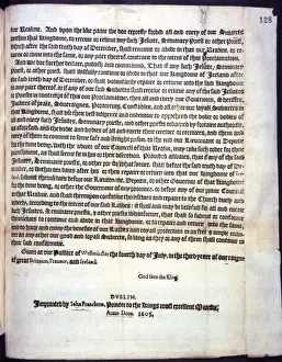 Proclamation of King James