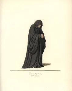Levyfils Prints: Professional funeral weeper, 14th century
