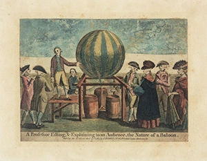 Images Dated 7th November 2011: Professor demonstrating a balloon