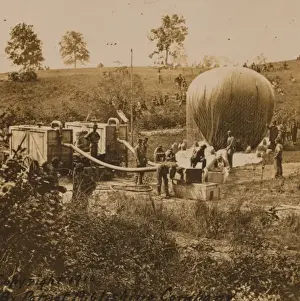 Lowe Prints: Professor Lowes military balloon near Gaines Mill, Virginia