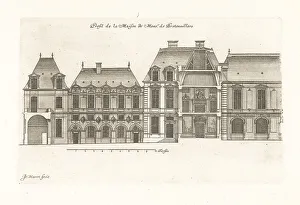 Blueprint Prints: Profile of the Hotel de Bretonvilliers, Paris