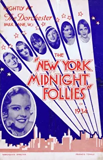 Dorchester Prints: Progamme cover for The New York Midnight Folies