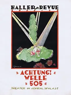 Jazz Age Club Prints: Programme cover for Achtung! Welle 505, Berlin, 1926