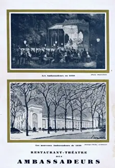 Jazz Age Club Prints: Programme cover for the Ambassadeurs restaurant, Paris, 1930