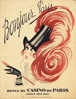 Mistinguett Gallery: Programme cover for Bonjour Paris at the Casino de Paris, Pa