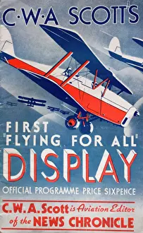 Scott Prints: Programme cover, C W A Scotts First Flying For All Display