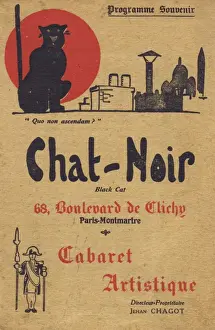 Programme cover for Le Chat Noir, Montmartre, Paris, 1920s
