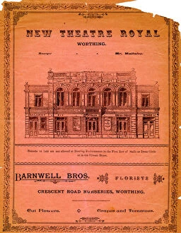 Manager Collection: Programme cover, New Theatre Royal, Worthing, Sussex