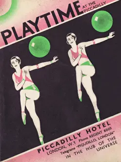 Programme cover for Playtime at the Piccadilly at the Piccadilly Hotel, London