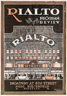 Programme cover, Rialto Theatre, New York, USA