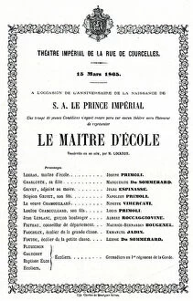 Maitre Collection: Programme, Imperial Theatre, Rue de Courcelles, Paris