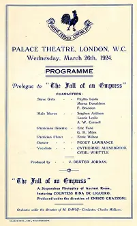 Programme Palace Theatre, London, Messalina