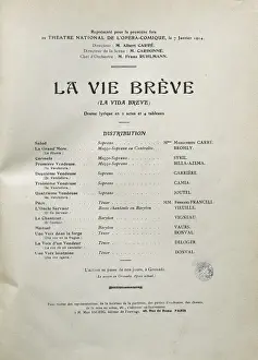 Repertoire Prints: Programme and repertoire of the first performance