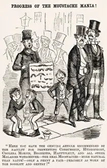 Salesman Prints: Progress of the moustache mania! A street seller does a good job hawking pairs of