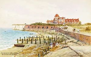 Birchington Prints: Promenade and Bay Hotel, Birchington on Sea, Kent