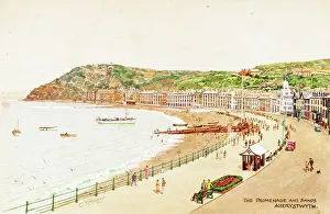 Aberystwyth Prints: Promenade and Beach, Aberystwyth, West Wales