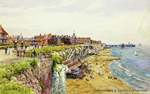 Margate Prints: Promenade and Cliffs, Cliftonville, Margate, Kent