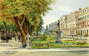 Gloucestershire Prints: Promenade Gardens, Cheltenham, Gloucestershire