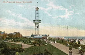 Attraction Prints: Promenade, Gardens, Revolving Tower, Great Yarmouth, Norfolk