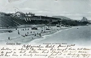 Promenade & Railway Station, Colwyn Bay, Conwy - Clwyd