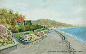 Cumbria Collection: Promenade Rock Garden, Grange over Sands, Morecambe Bay